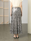 Champagne Sequin Maxi Skirt