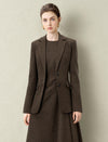 Brown Wool-Blend Blazer