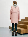 Collared Button-Front Padded Coat