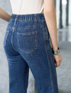 High‑Rise Micro‑Flare Denim Jeans