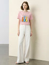 High Waisted Wide Leg Cotton Pants