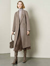 Wool Alpaca Blend Double-Faced Self-Tie Coat