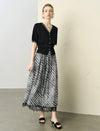 Black Lace-Trimmed Short Sleeve Cardigan