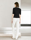V-Neck Wrap Ribbed Top