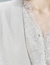 Lace Detail Short Sleeve Knit Cardigan