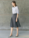 Embellished Collar Puff Sleeve Blouse