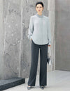 High Waist Wide Leg Full Length Trousers