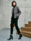 Wool Blend Fitted Cropped Jacket