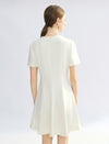 Embellished Neckline Fit And Flare Dress