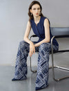Sleeveless Tailored Vest With Waist Belt