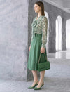 High Waisted A Line Midi Skirt