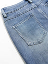 High Waist Stretch Straight Leg Ankle Length Jeans