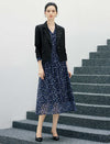 Notched Lapel Long Sleeve Blazer