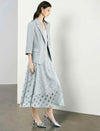 Light Grey Three-Quarter Sleeve Blazer