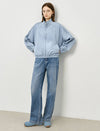 Stand Collar Zip Front Utility Jacket Coat