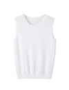 Chiffon Round Neck Sleeveless Top