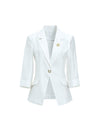 Light Tencel Three-Quarter Sleeve Blazer
