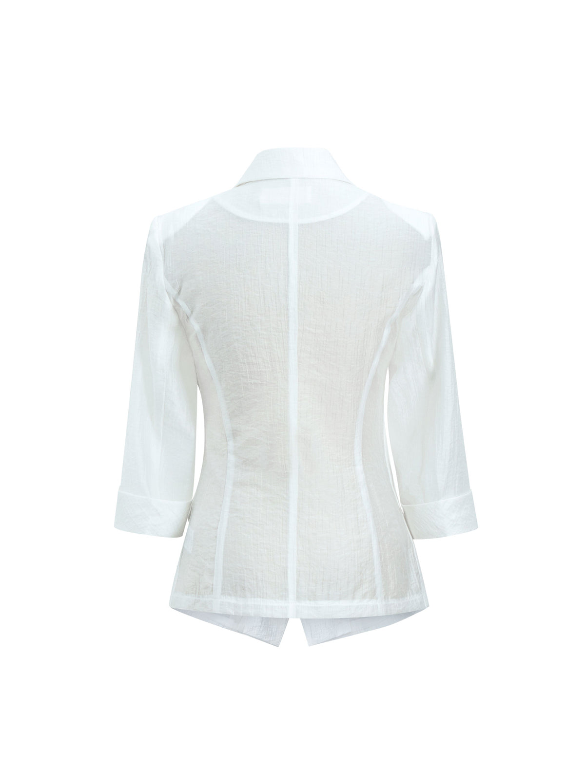 Light Tencel Three-Quarter Sleeve Blazer