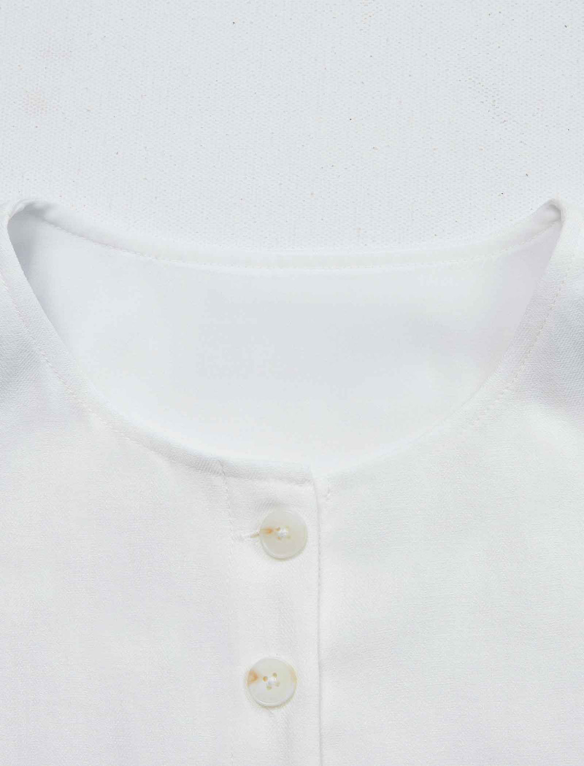 White Layered Hem Sleeveless Button Tank Top