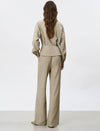 Tencel-Wool Blend Peplum Shirt
