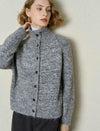 Fuzzy Button-Front Shirt Cardigan