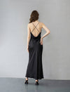 Flowing Silk Open-Back Slip Gown