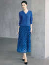 Textured V-Neck Button Front Long Sleeve Cardigan