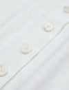 White Layered Hem Sleeveless Button Tank Top