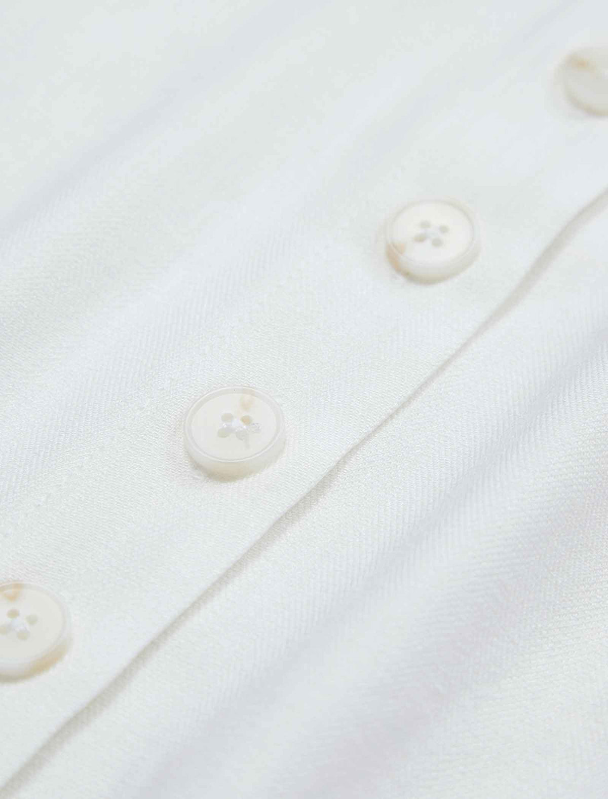 White Layered Hem Sleeveless Button Tank Top