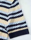 Tencel Striped Short-Sleeve Knit Top
