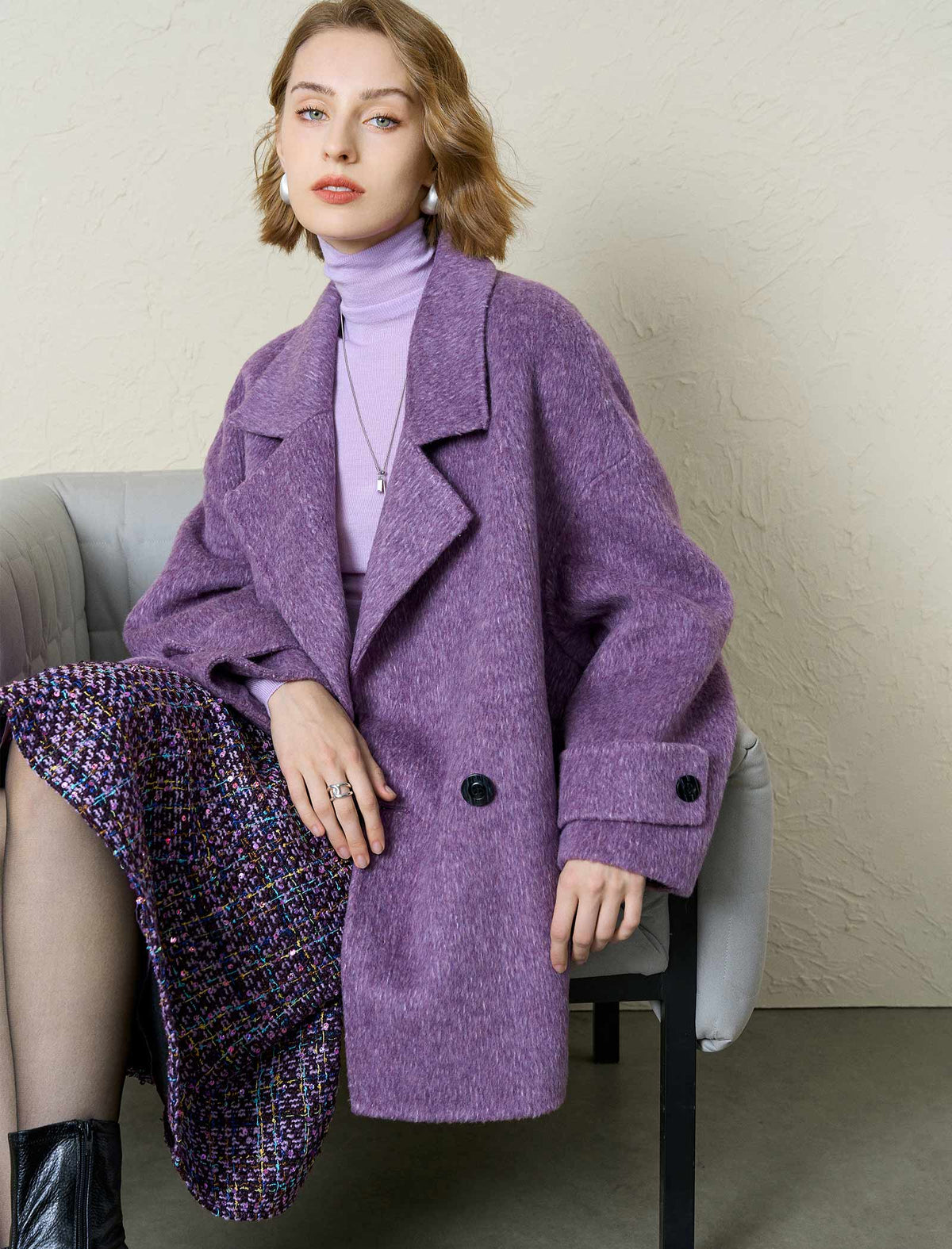 Wool-Alpaca Blend Double-Breasted Coat