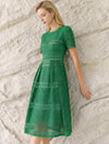 Salerno Soft Lace A-Line Midi Dress