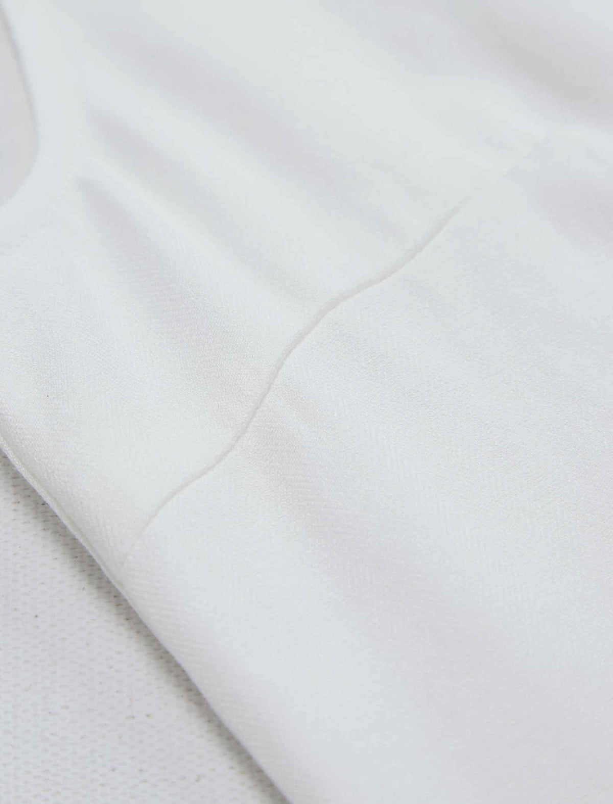 White Layered Hem Sleeveless Button Tank Top