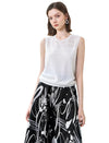 Chiffon Round Neck Sleeveless Top