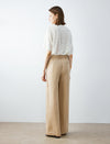 Linen High Rise Wide-Leg Pants