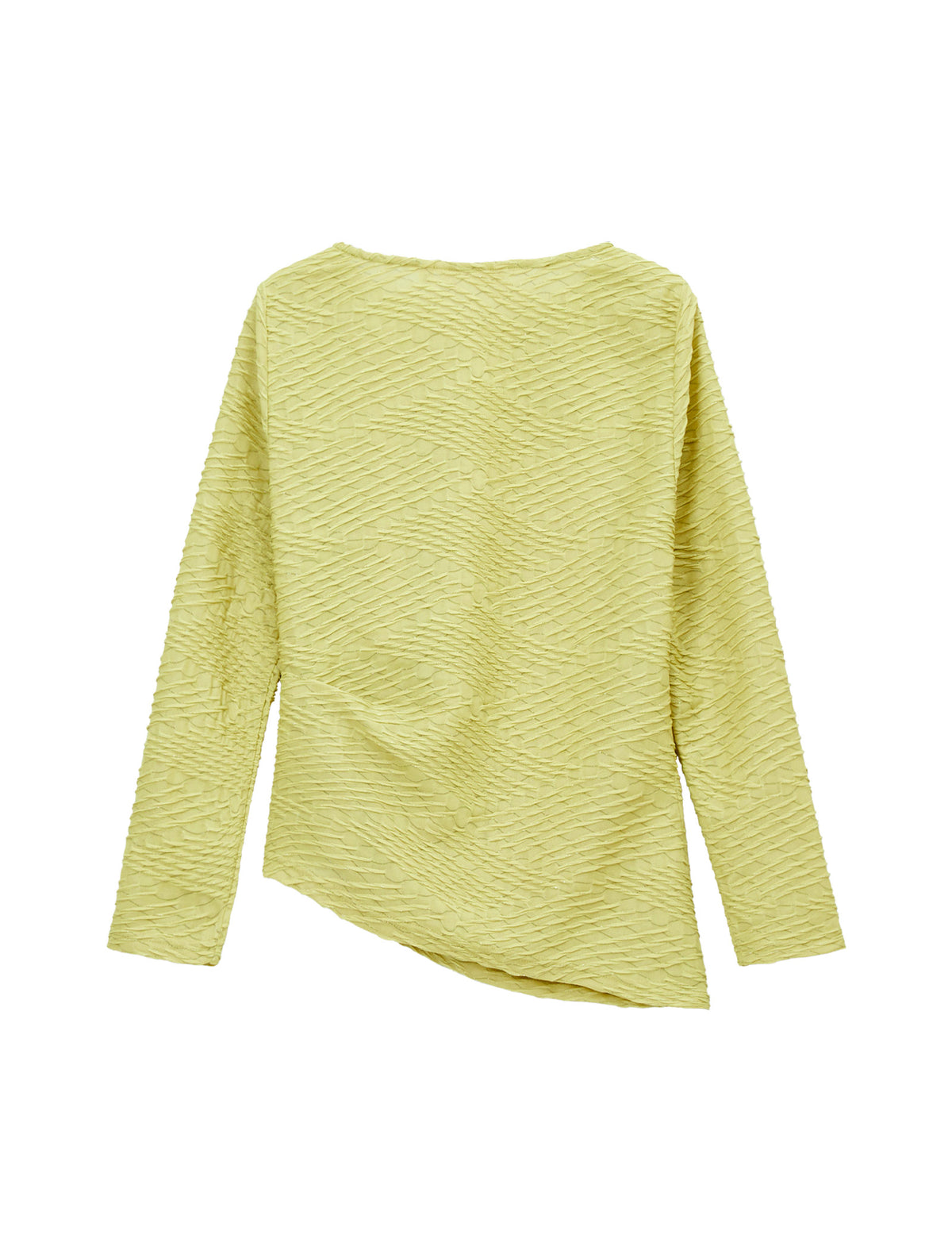Textured Round Neck Long Sleeve Knit Top