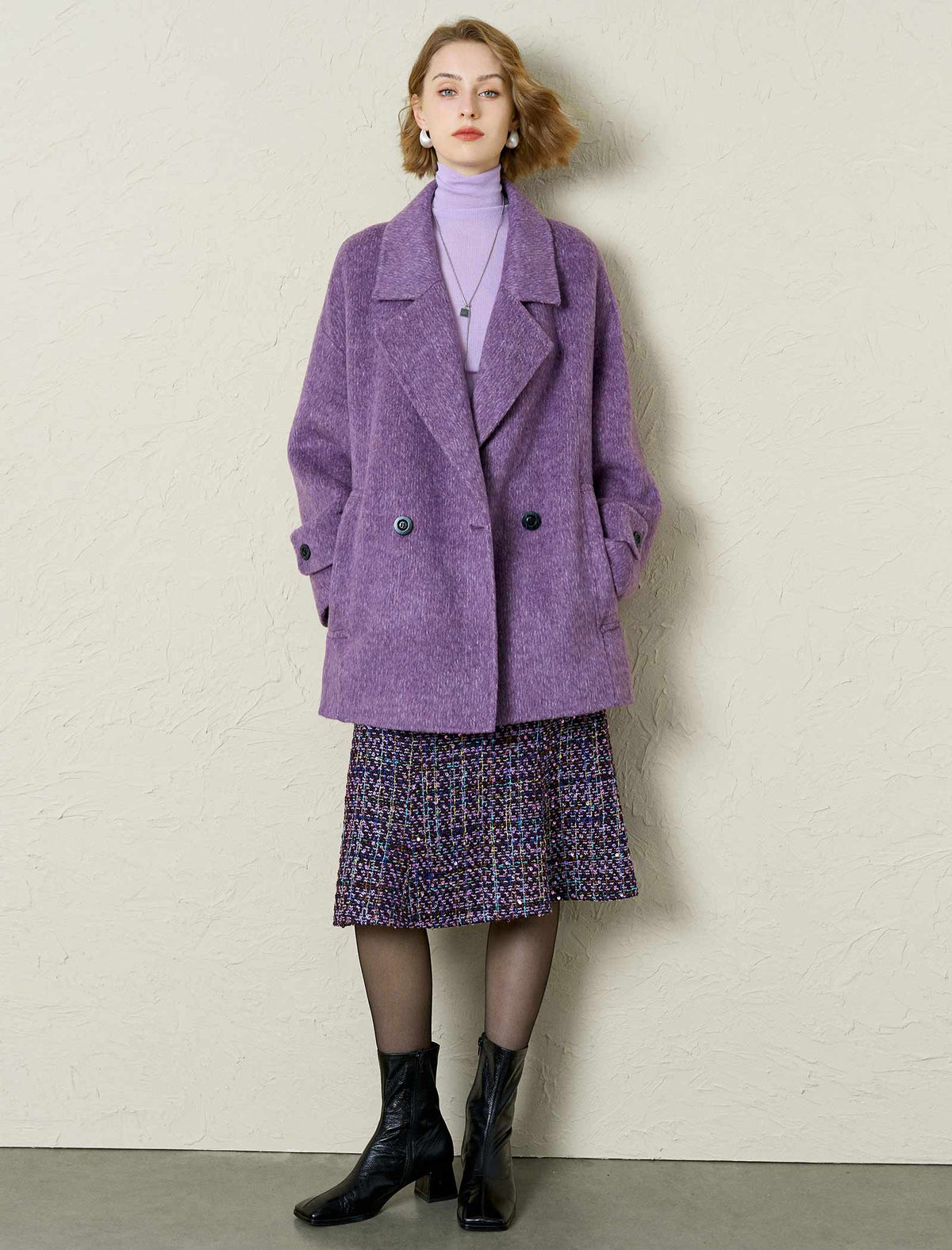 Wool-Alpaca Blend Double-Breasted Coat