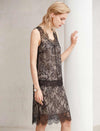 Sheer Lace Midi Skirt