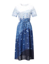Ocean Breeze Round Neck Midi Dress