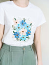 Sequin Floral Embroidered T-Shirt