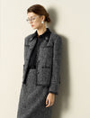 Black Trim Tweed Jacket