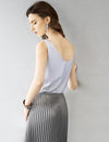 Light Grey Satin V-Neck Camisole