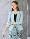 Light Blue 3/4 Sleeve Cropped Blazer