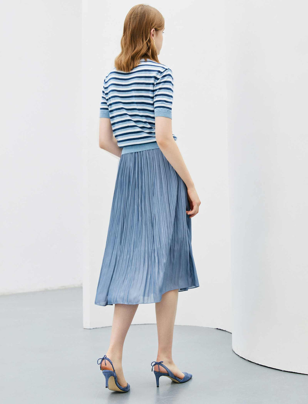 Minimal Pleated A-Line Skirt