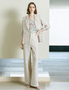 High Waisted Linen Blend Wide Leg Pants