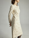 Lace Long Sleeve Fitted Straight-Fit Dress