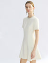 Embellished Neckline Fit And Flare Dress