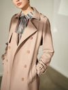 Collared Double-Breasted Belted Relaxed Trench Coat