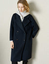 100% Australian Superfine Wool Double-Breasted Lapel Coat
