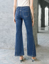High‑Rise Micro‑Flare Denim Jeans